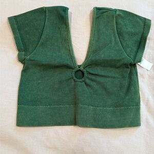 Aerie Green Ribbed Women's Top